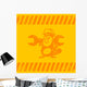 Construction Zone Beaver Holds Wall Decal