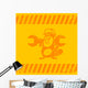 Construction Zone Beaver Holds Wall Decal