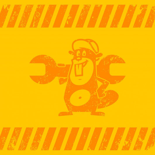 Construction Zone Beaver Holds Wall Decal