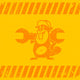 Construction Zone Beaver Holds Wall Decal