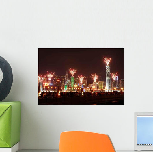 Hong Kong Firework Wall Decal