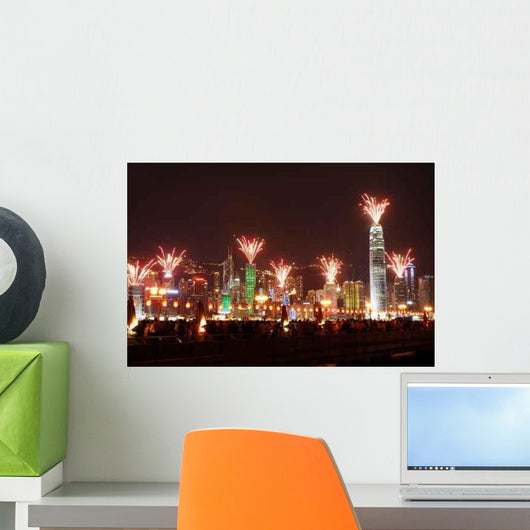 Hong Kong Firework Wall Decal