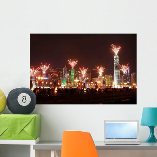 Hong Kong Firework Wall Decal