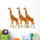 Tiger Striped Giraffes Wall Decal