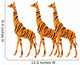 Tiger Striped Giraffes Wall Decal