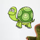 Vector illustration of Cartoon turtle Wall Decal