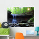 waterfall and sunset Wall Mural