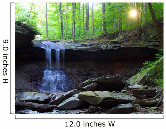 waterfall and sunset Wall Mural