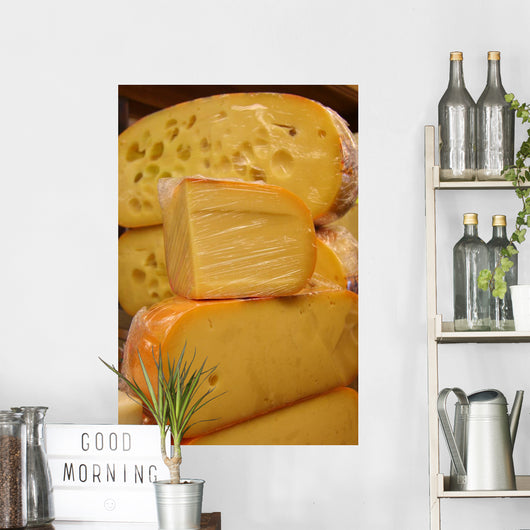 chunks of cheese Wall Mural