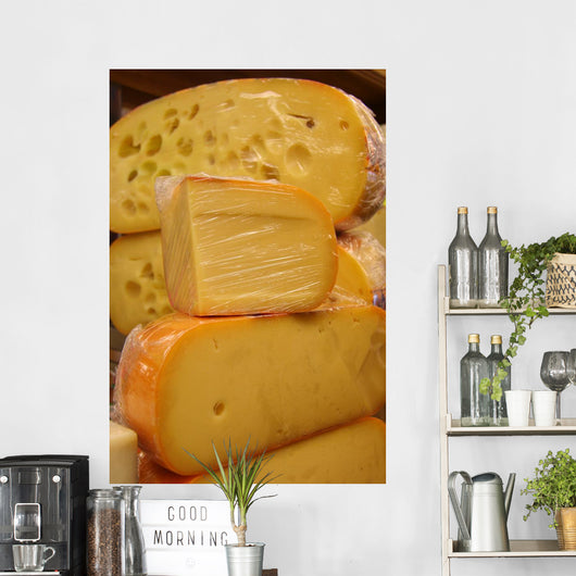 chunks of cheese Wall Mural