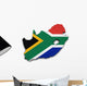 South Africa Flag Map Shape Wall Decal