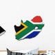 South Africa Flag Map Shape Wall Decal