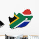 South Africa Flag Map Shape Wall Decal