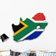 South Africa Flag Map Shape Wall Decal