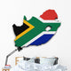 South Africa Flag Map Shape Wall Decal