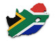 South Africa Flag Map Shape Wall Decal