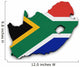 South Africa Flag Map Shape Wall Decal
