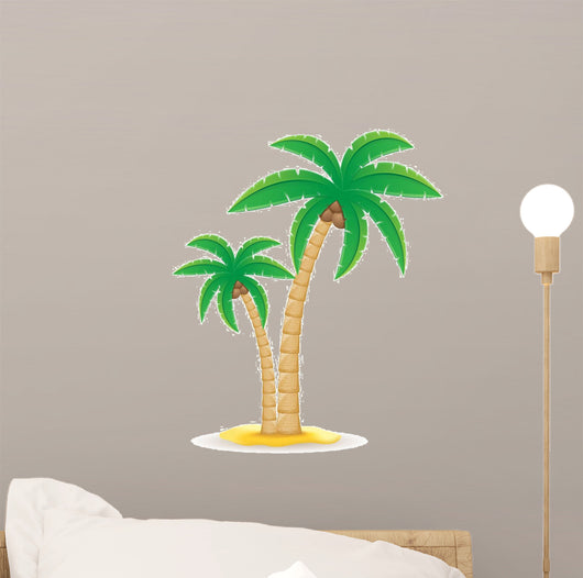 Palm Tropical Tree Vector Illustration 
