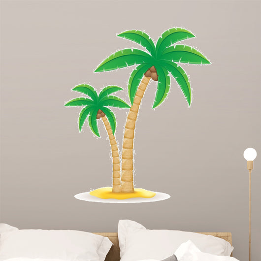 Palm Tropical Tree Vector Illustration 
