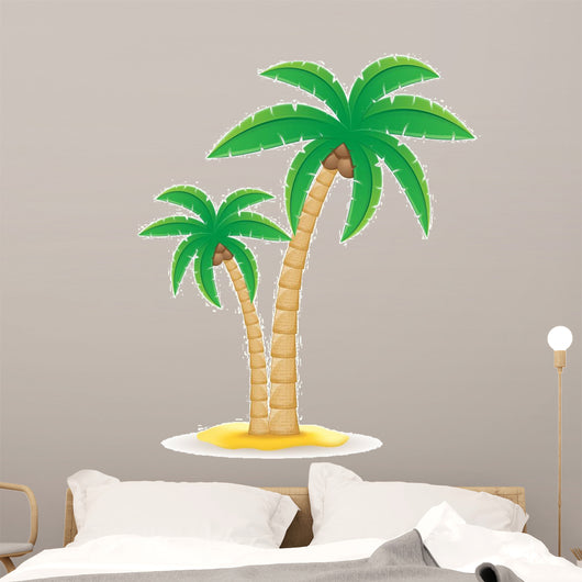 Palm Tropical Tree Vector Illustration 