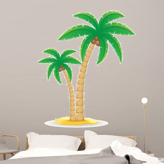 Palm Tropical Tree Vector Illustration 