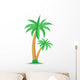 palm tropical tree vector illustration Wall Mural