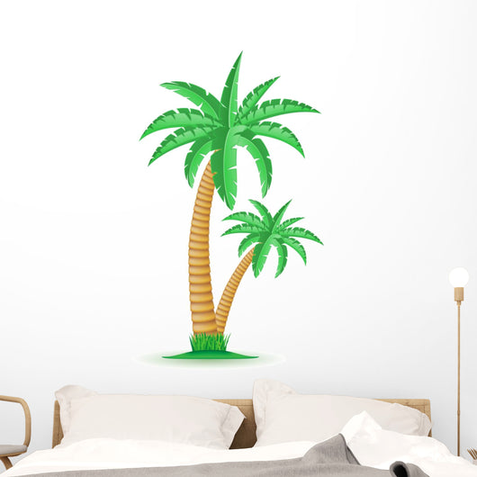 palm tropical tree vector illustration Wall Mural