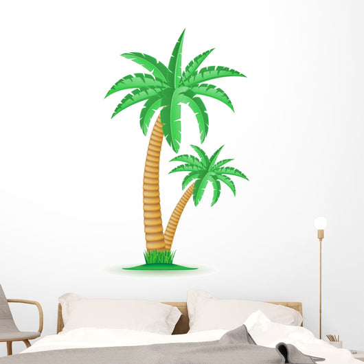 palm tropical tree vector illustration Wall Mural