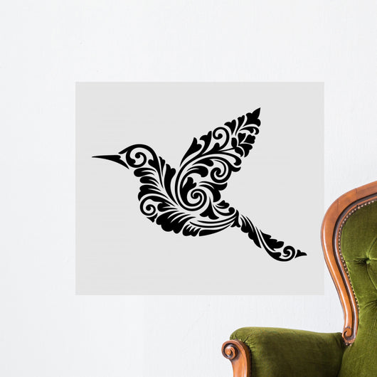 Nice, clean and smooth flying bird ornament decoration Wall Decal