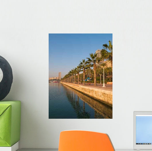 Beautiful Seafront with Palm Wall Decal