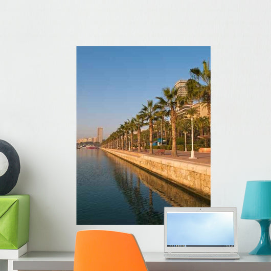 Beautiful Seafront with Palm Wall Decal