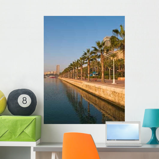 Beautiful Seafront with Palm Wall Decal