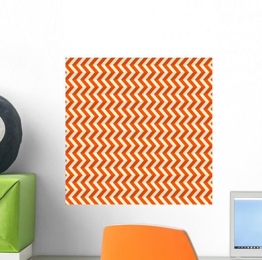 Seamless Abstract Red Toothed Wall Decal