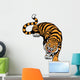 angry tiger Wall Decal