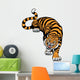 angry tiger Wall Decal