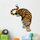 angry tiger Wall Decal