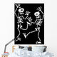 Couple Halloween Skeletons While Wall Decal