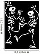 Couple Halloween Skeletons While Wall Decal