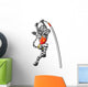 Brave Striped Zebra Practicing Wall Decal