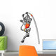 Brave Striped Zebra Practicing Wall Decal