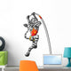 Brave Striped Zebra Practicing Wall Decal