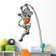 Brave Striped Zebra Practicing Wall Decal