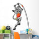 Brave Striped Zebra Practicing Wall Decal