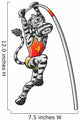 Brave Striped Zebra Practicing Wall Decal