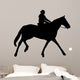 Horseback Riding Silhouette With Clipping Path 