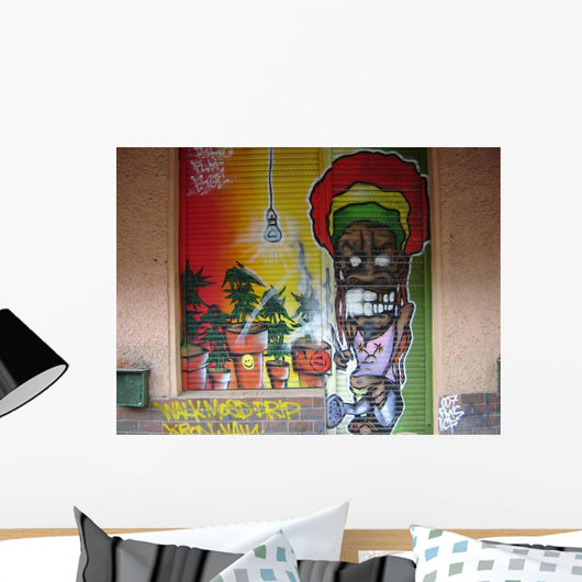 Graffiti Reggae Man Wall Mural