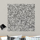 Travel seamless pattern in black and white Wall Mural