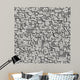 Travel seamless pattern in black and white Wall Mural