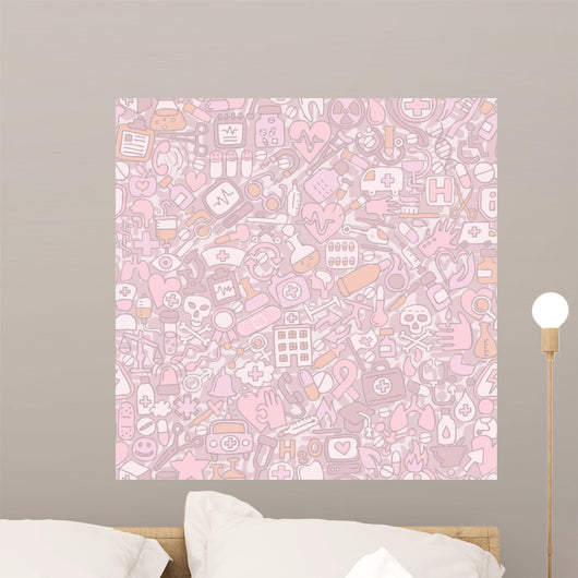 Medicine seamless pattern Wall Mural