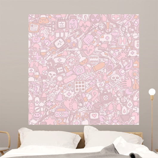 Medicine seamless pattern Wall Mural